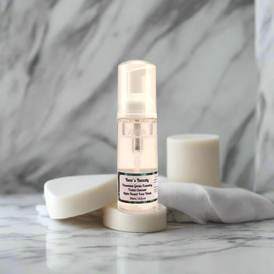 Fragrance Free Gentle Foam Facial Cleanser 60mL, Palm Free, Coconut Free Foaming Cleanser, Refillable Face Wash
