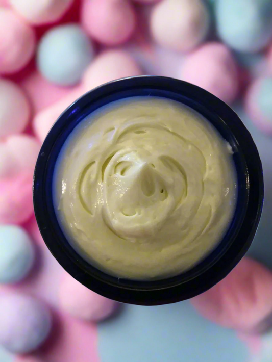 Cotton Candy Magnesium Butter 2 oz, Glass Jar, Organic Beeswax + Magnesium Brine, No Essential Oils